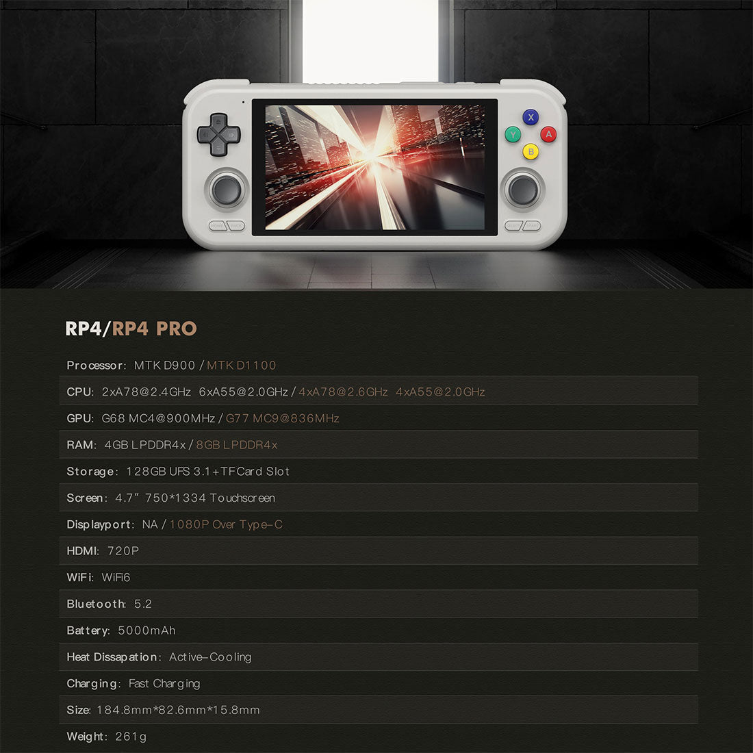 Retroid Pocket 4 Pro Handheld Game Console
