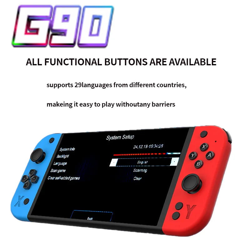 G90 Arcade Handheld Console | 7" HD Screen | 4000mAh