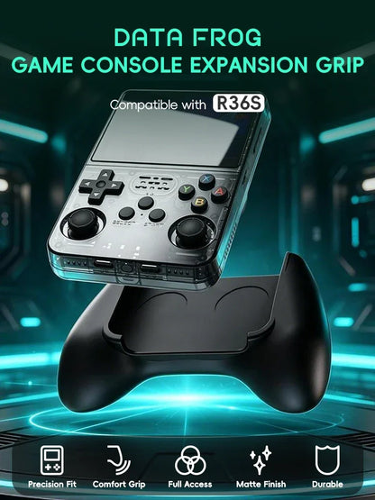 Data Frog ergonomic grip handle attached to R36S handheld console - image 3