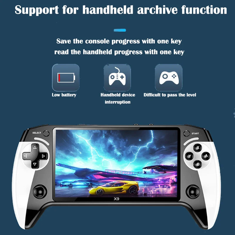 X9 Portable Retro Game Console — 5.5 Inch HD Screen - Image 5