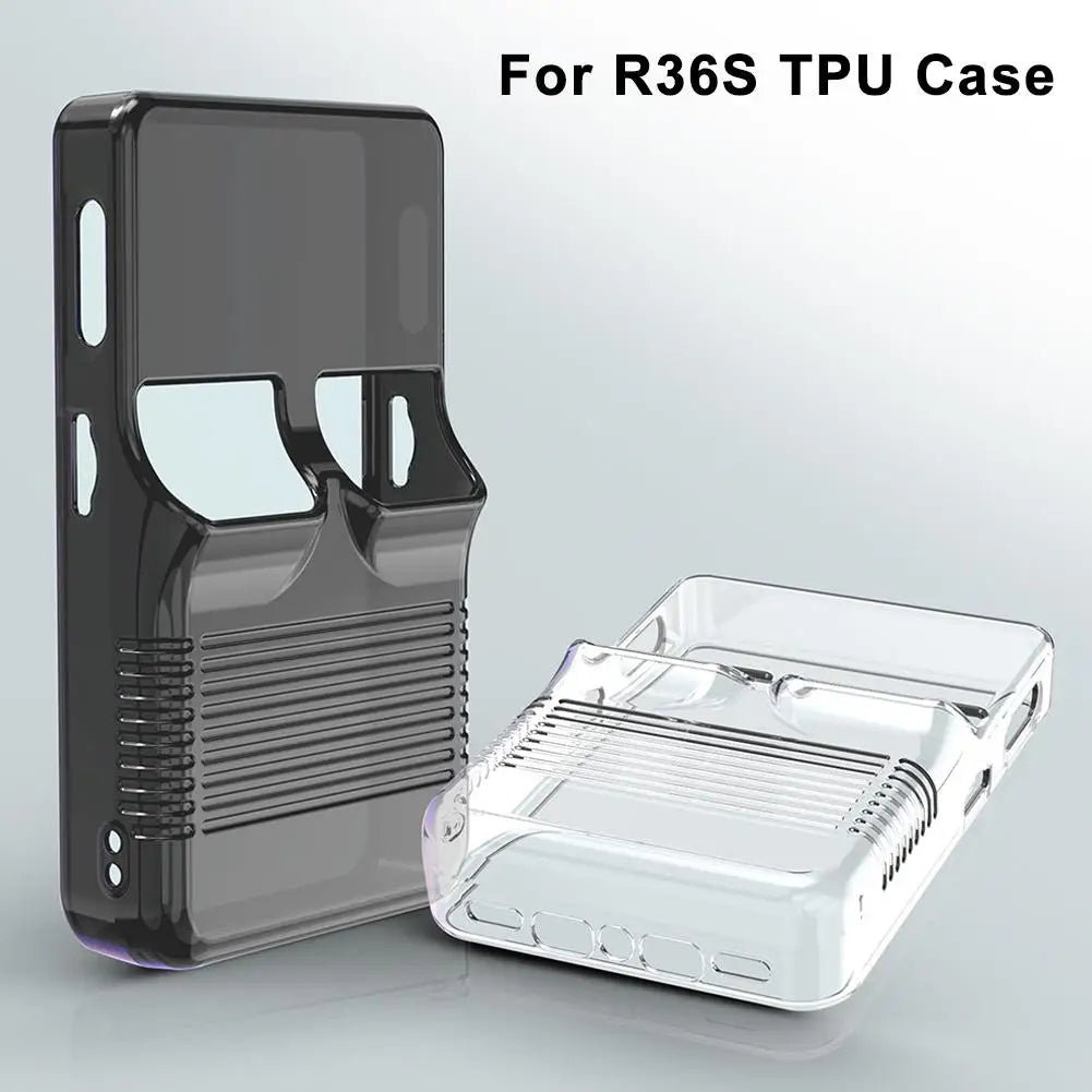 R36S TPU protective case button and shell fit detail