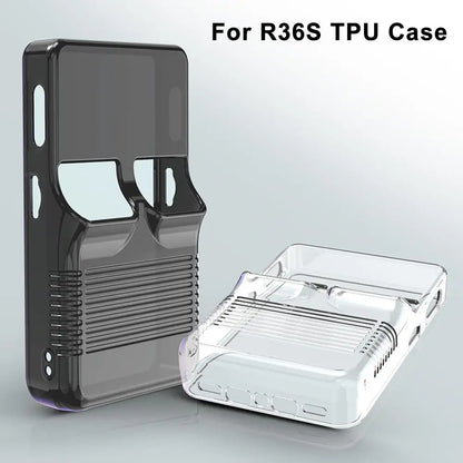 R36S TPU protective case button and shell fit detail