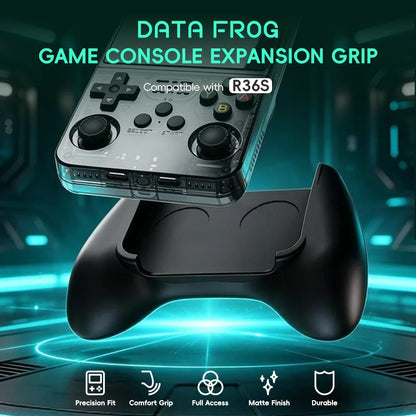 Data Frog ergonomic grip handle attached to R36S handheld console - image 2