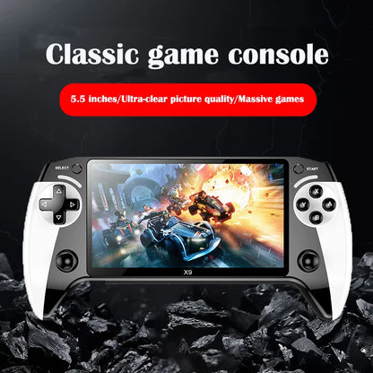 X9 Portable Retro Game Console — 5.5 Inch HD Screen - Side View