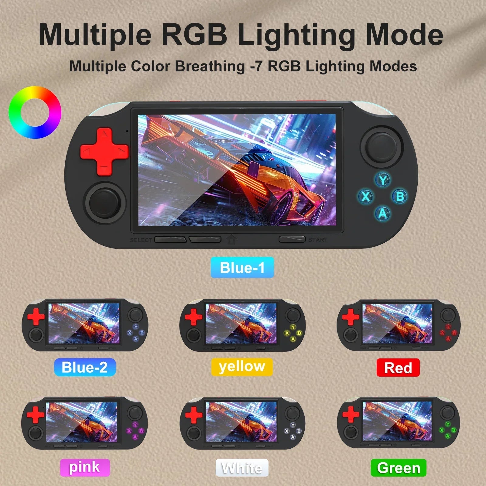 ANS16 Retro Game Console — 4.5" IPS RGB - Side View