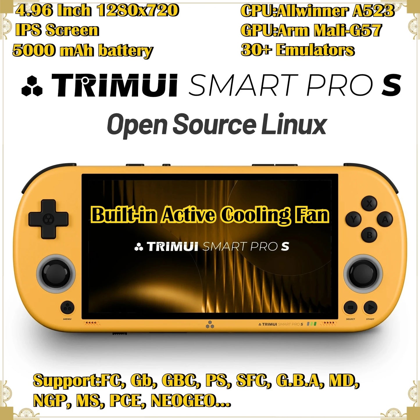 TrimUI Smart Pro S handheld game console with 4.96 inch HD IPS screen - image 1