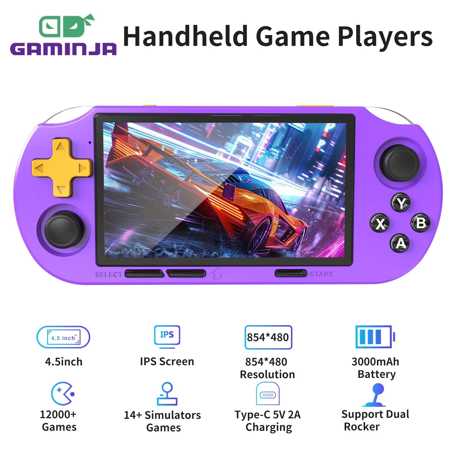 ANS16 Retro Game Console — 4.5" IPS RGB - R36S Australia