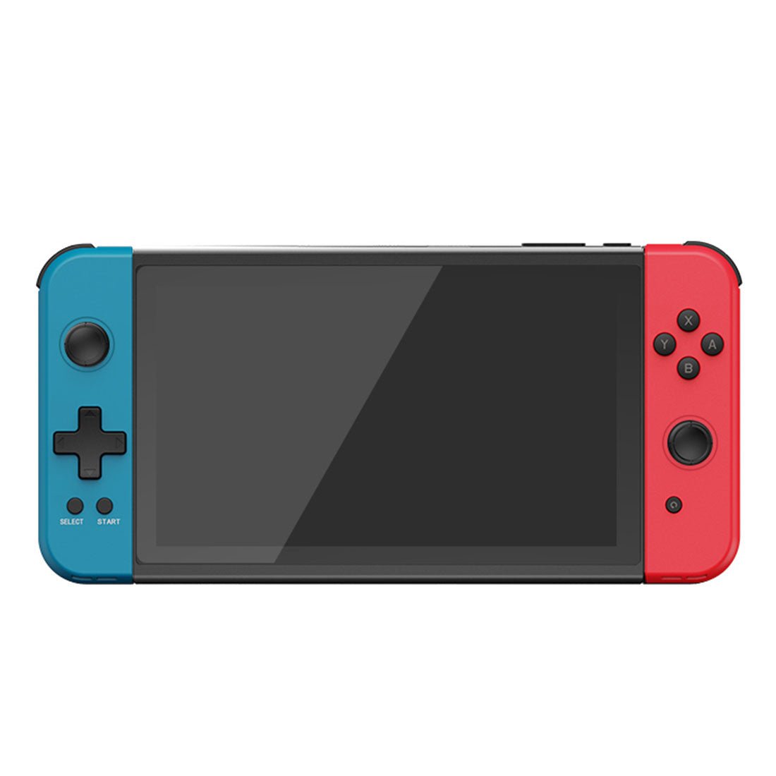 R36S-family handheld console with its screen off